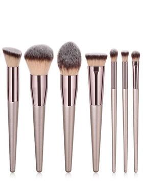 Hot Champagne Makeup Brush Set for Women Cosmetic Foundation