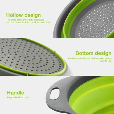 Collapsible Colander Basket Washing Basket Drain Tool
