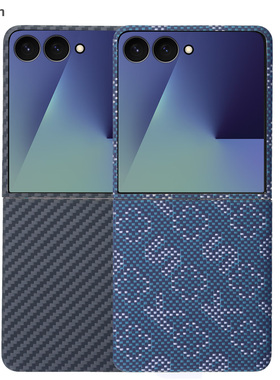 Pinkson适用三星Z Flip7手机壳FE凯夫拉芳纶碳纤维w25flip保护套zflip6超薄flip7全包磨砂硬男士商务高档防摔