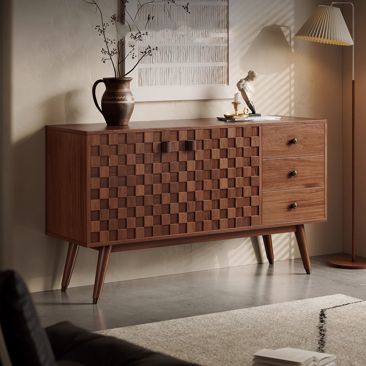 一眼中意设计师实木餐边柜储物柜