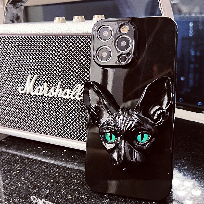 apple苹果15夜光无毛猫手机壳