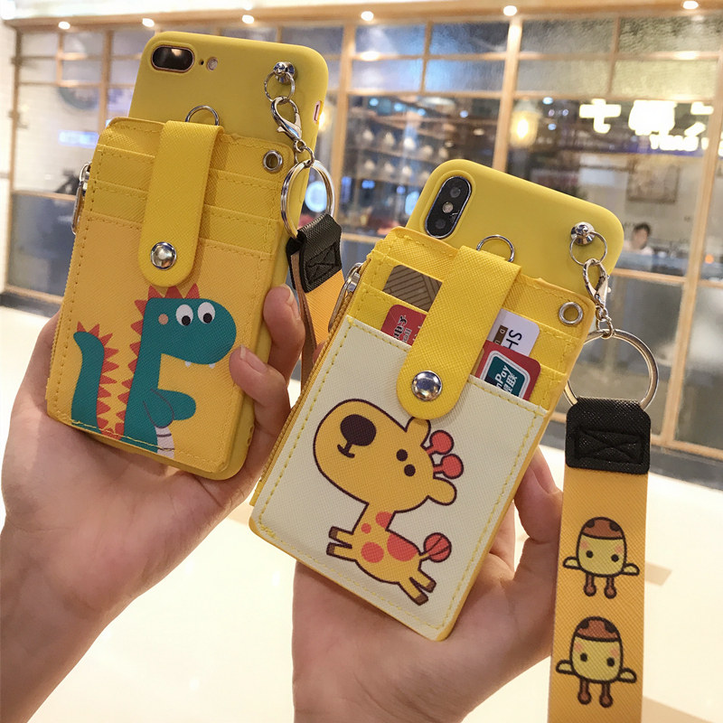 适用苹果13手机壳女可爱卡通小恐龙iphone xs max全包硅胶防摔14plus