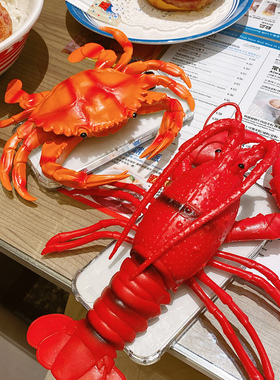 立体龙虾苹果12/13手机壳螃蟹仿真食物15iPhone16pro max创意个性恶搞适用8xr趣味搞怪x7解压小众妈见打14pro