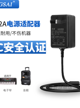 景赛9V2A电源适配器广场舞音箱拉杆音响充电器dc9伏便携式移动DVD播放机电子琴雅萌美容仪电源线通用1.2A1.5A