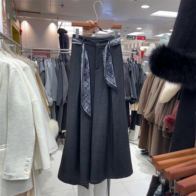 韩版高腰显瘦简约阔腿长裤