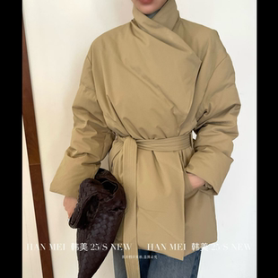 翻领短款 韩美现货2025冬季 时尚 韩版 羽绒服外套女K00595W534 新款
