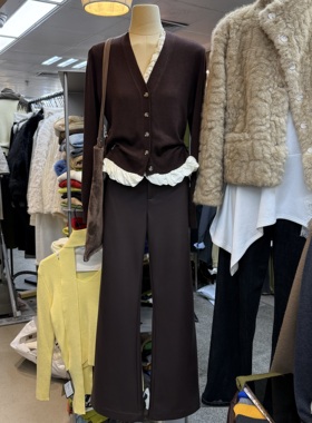 十三行拿货2025冬季新款韩版长袖针织打底衫＋阔腿皮裤k68788w178