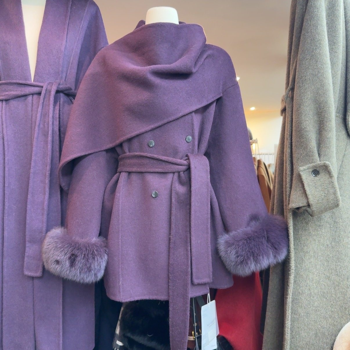 十三行现货2025冬季新款韩版时尚大披肩围巾领羊毛大衣K68517W667