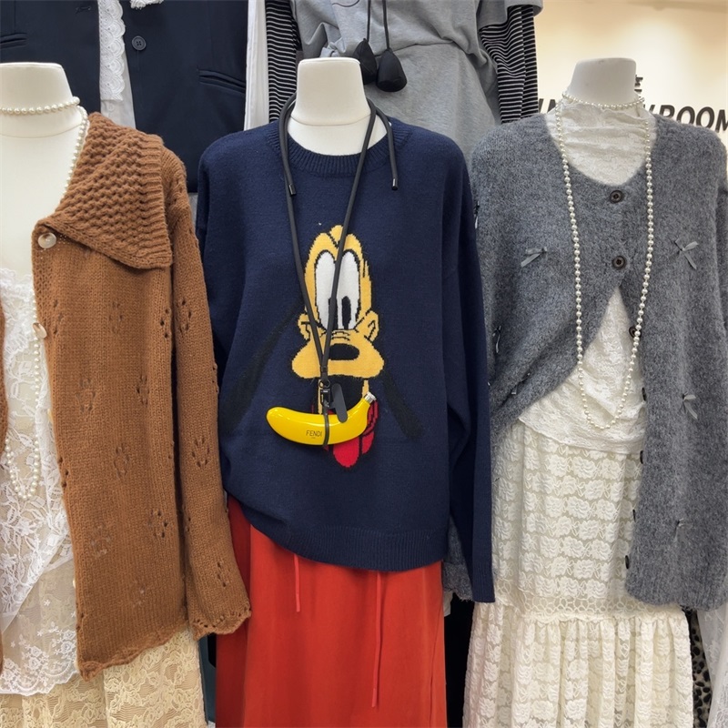 卡通减龄洋气百搭休闲套头毛衣