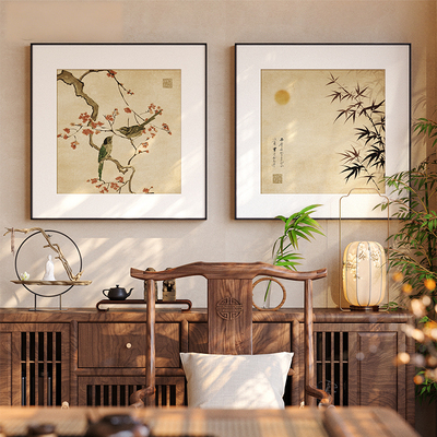 喜上眉梢宋代美学装饰画茶室挂画