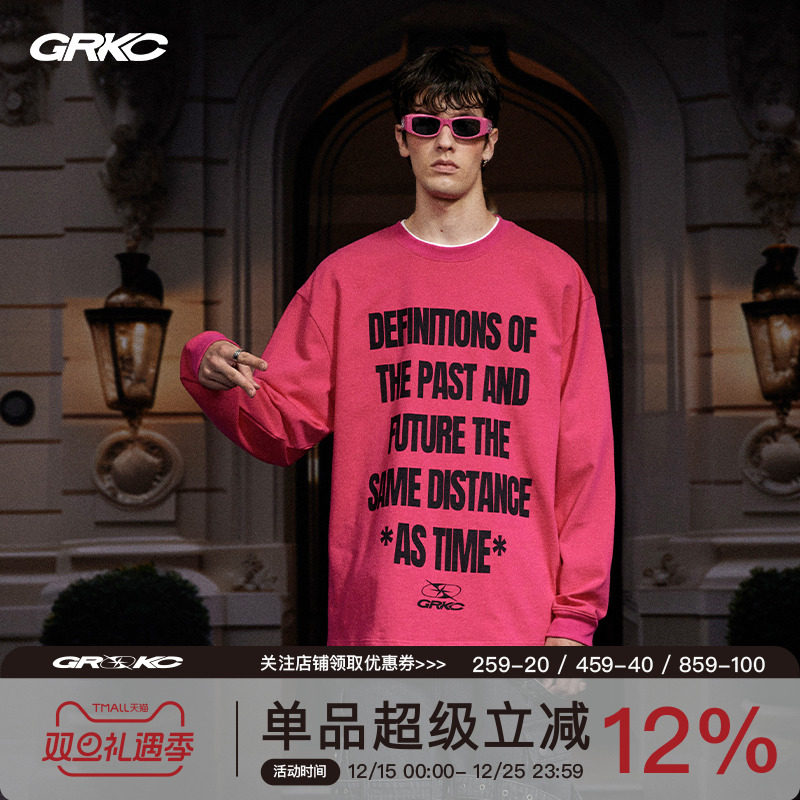 GRKC吉尔卡克标语长袖卫衣