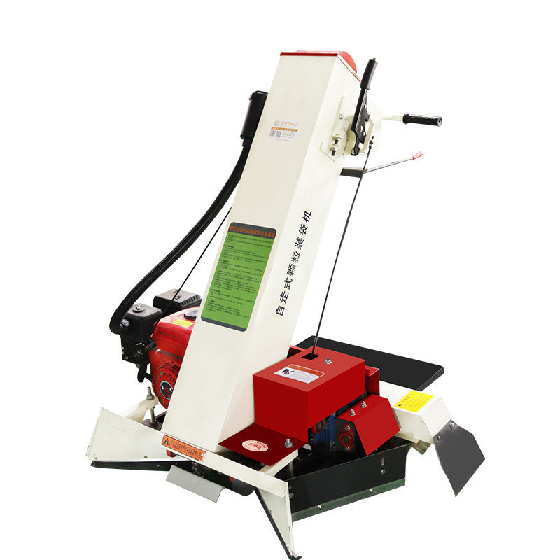 销80型自走收谷装袋机小型家用吸粮机收稻谷小麦晒场农用神器