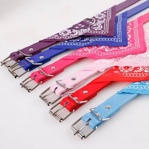 Dog Bandana Leather Printed Soft Collar For Dog Pet Supplies