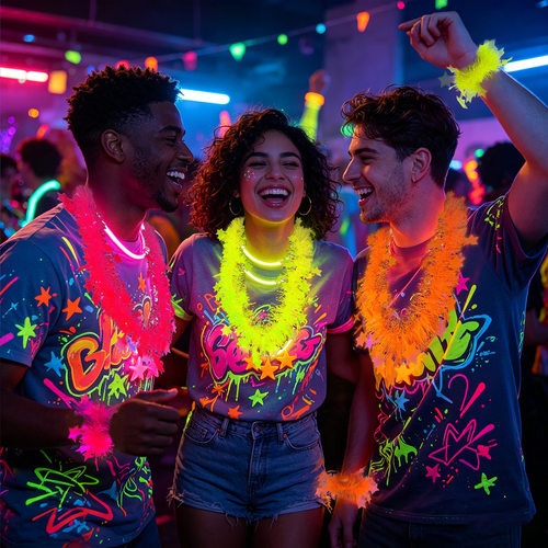 Fluorescent Wool Decoration Hanging Neck Single Carnival Par