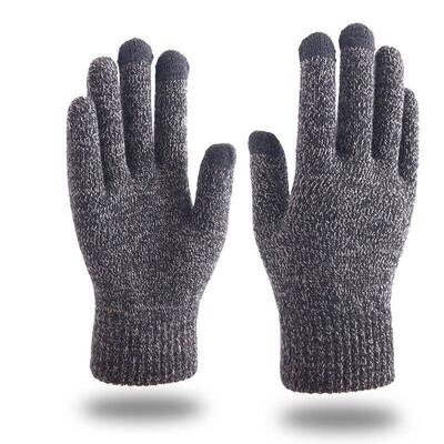 Knitted gloves for men to keep warm in winter