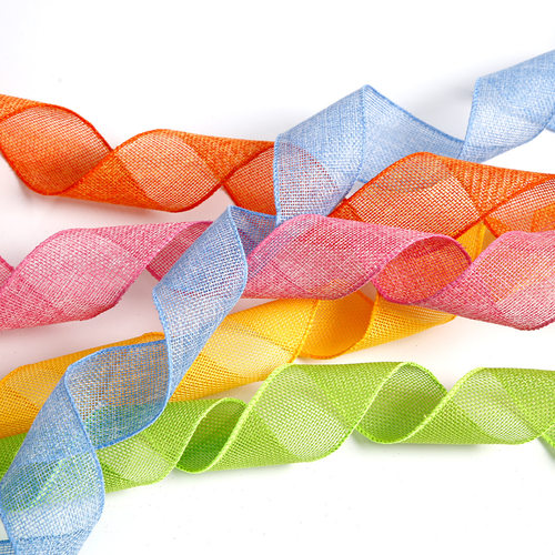 Easter Colorful Linen-like Ribbon For Holiday Party Decorati