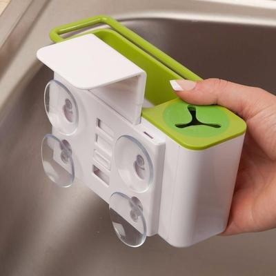 Kitchen Organizer Rack Soap Sponge Brush Holder Sink Caddy C