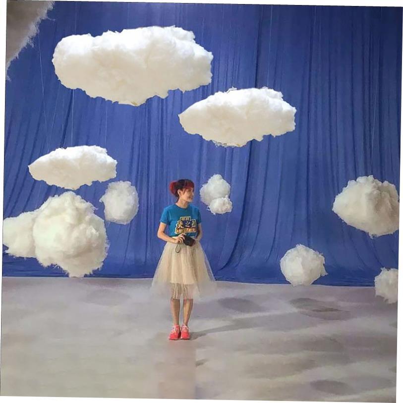 Artificial Cotton Cloud Ornaments  Wedding Christmas Day1