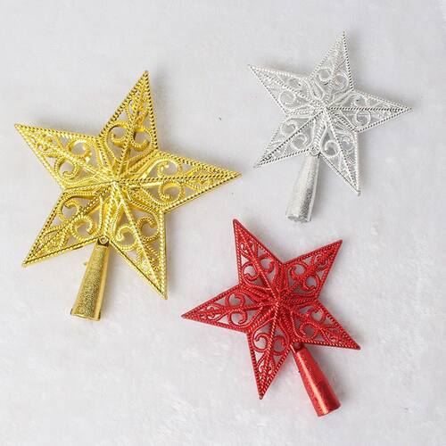 Install Wire Openwork Five-pointed Star Christmas Tree Top S