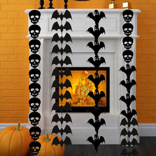 Halloween Non-woven Fabric Bat Decoration Hanging String Hol