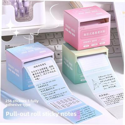 pull out notes纸 self adhesive sticky note roll memo便利贴