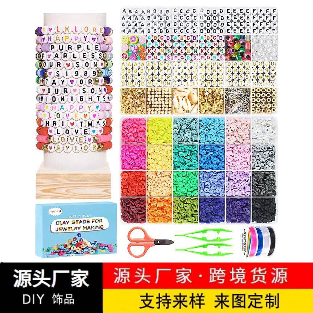 10000Pcs/Box 6mm Clay Bracelet Beads for Jewelry Making Kit