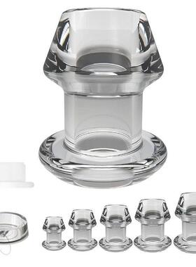 Silicone Hollow Anal Plug With Stopper Speculum Enema Anus