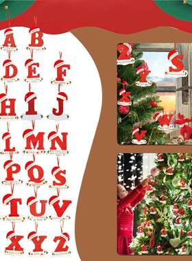 Christmas Tree Decoration Letter Pendant 26 Letters Home Hol