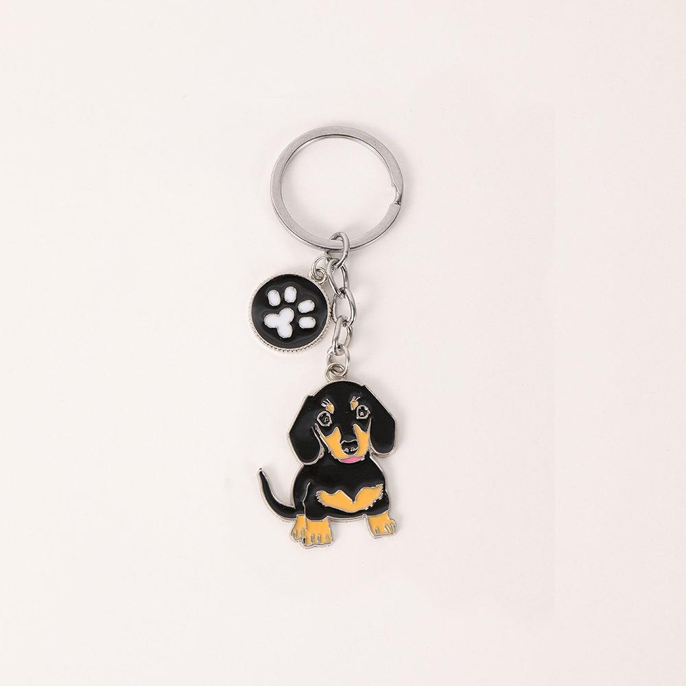 Dachshund Dog Keychn 腊肠犬钥匙扣宠物狗挂件钥匙圈饰品