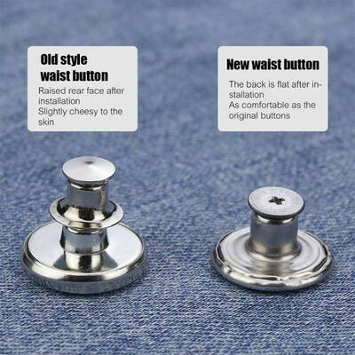 10Pcs Jeans Buttons Replacement 17mm No Sewing Metal Button