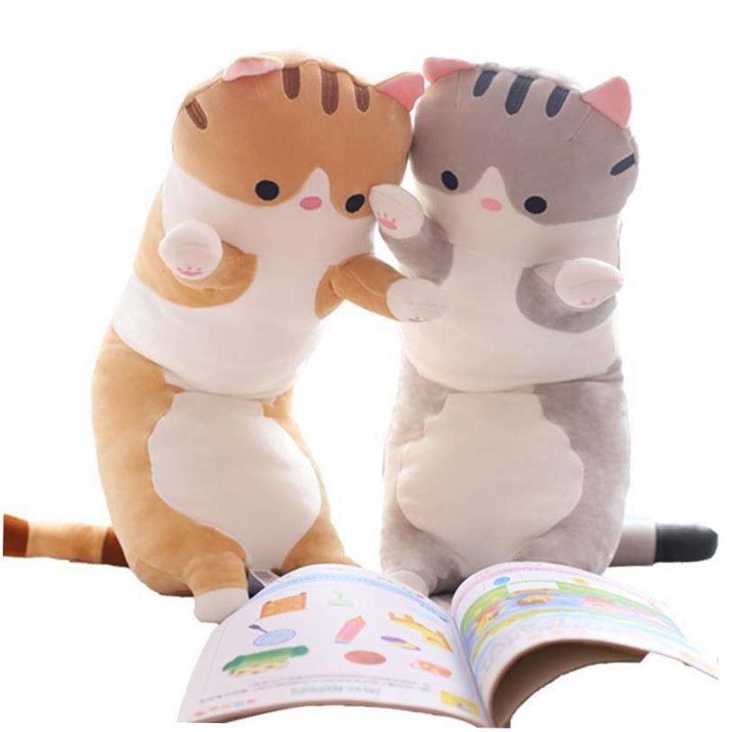 Stuffed plush cat toys long sleeping big pillows bed dolls