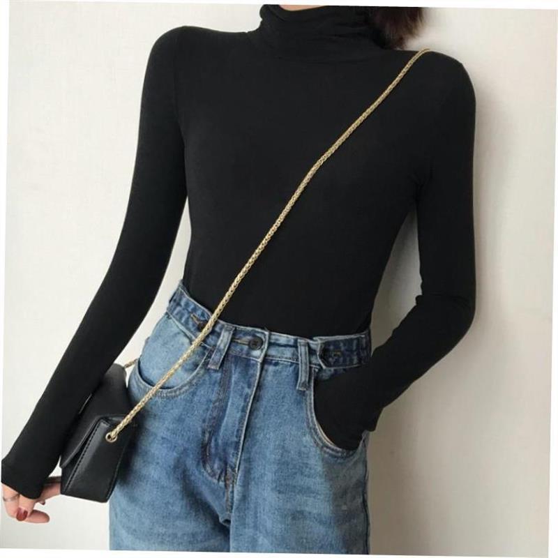 Long SLeeve ShirT TopS for Women WinTer TurTLeneck SWeaTer女
