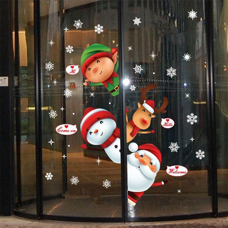 Merry Christmas Decoration for Home 2023 Wall Window Sticker