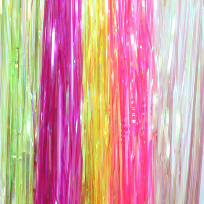 6cm * 1m Colorful Transparent Rain Silk Curtain Festival Par