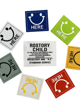 可爱卡通笑脸胶印缝纫款布标衣服包包装饰裤子补丁贴布衣服装饰