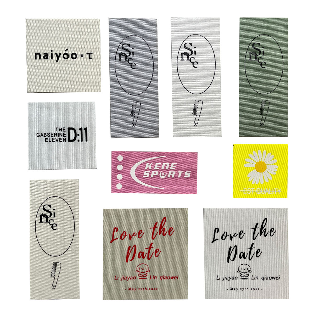 缝纫款米色补贴长条型