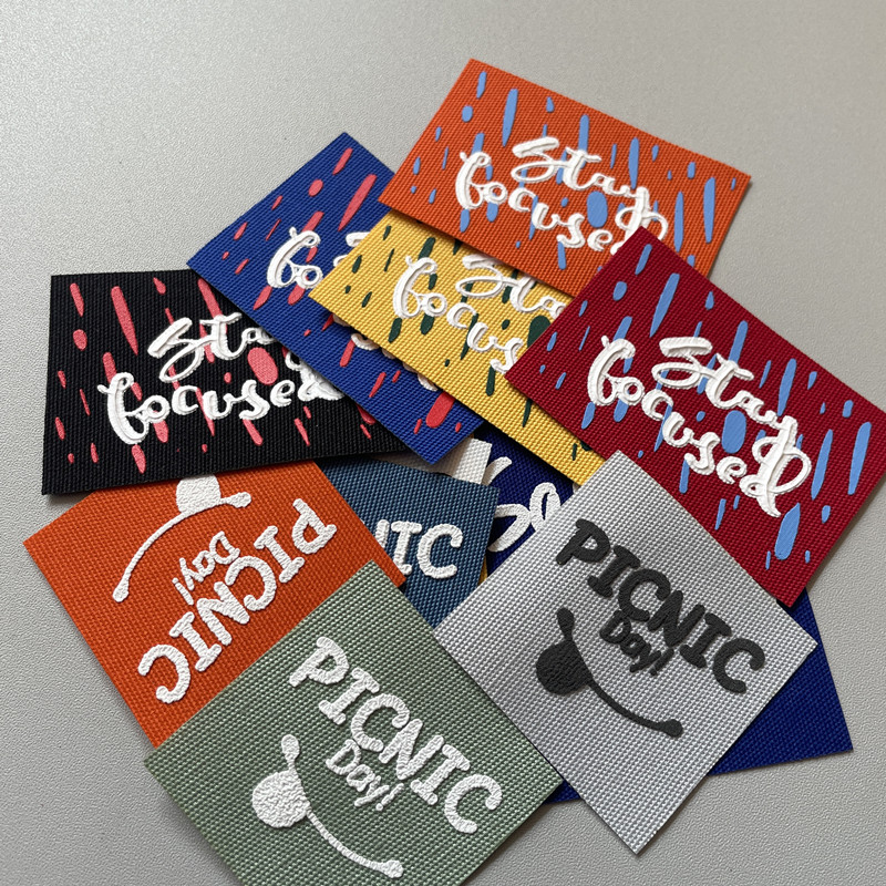 2022新款印花字母长方形布贴