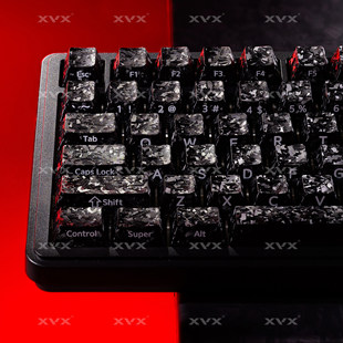 碳纤维纹键帽锻碳纹理侧刻透光原厂高度适配ROG魔导士/夜魔/98HE