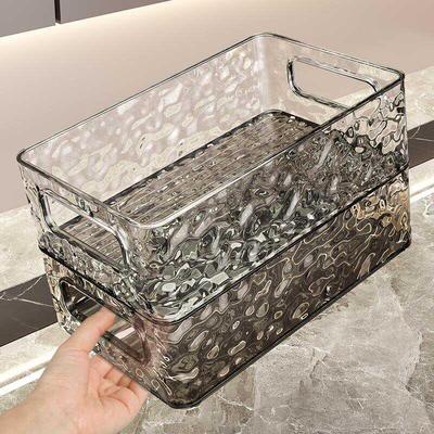 德国化妆品收纳盒桌面亚克力透明梳妆台护肤储物筐面膜框整理盒子