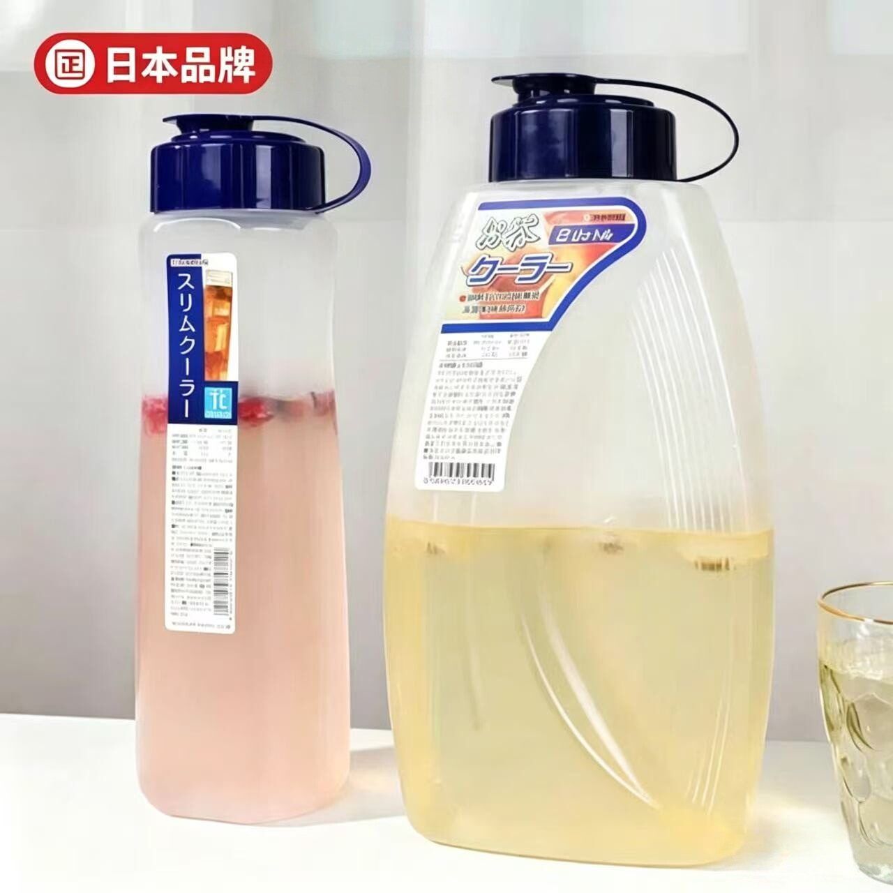 日本进口冷水壶大容量耐高温冰箱储水桶饮料桶冷水壶冷泡壶