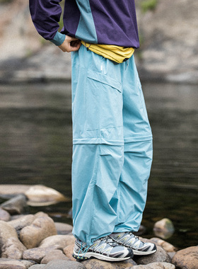 Mountainvalley户外吸湿排汗可拆卸长裤休闲裤运动徒步登山工装裤