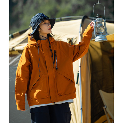 Mountainvalley春装户外夹克防风防泼水连帽机能冲锋衣外套男女