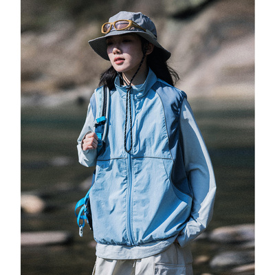 户外防水徒步立领马甲钓鱼背心