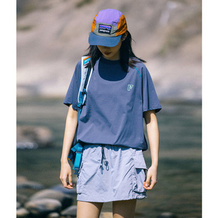 2025夏季 T恤运动徒步溯溪体恤上衣 户外透气字母印花圆领短袖