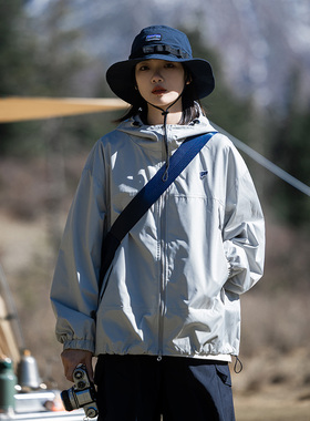 Mountainvalley户外通勤软壳三防连帽冲锋衣夹克男女徒步露营外套