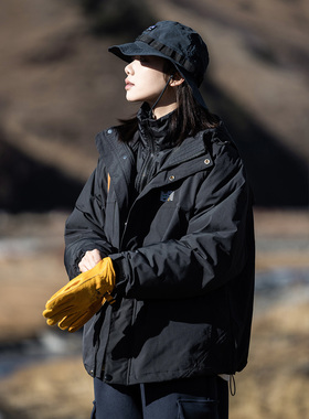 Mountain valley2023户外山系三合一白鸭绒羽绒服 男女羽绒冲锋衣