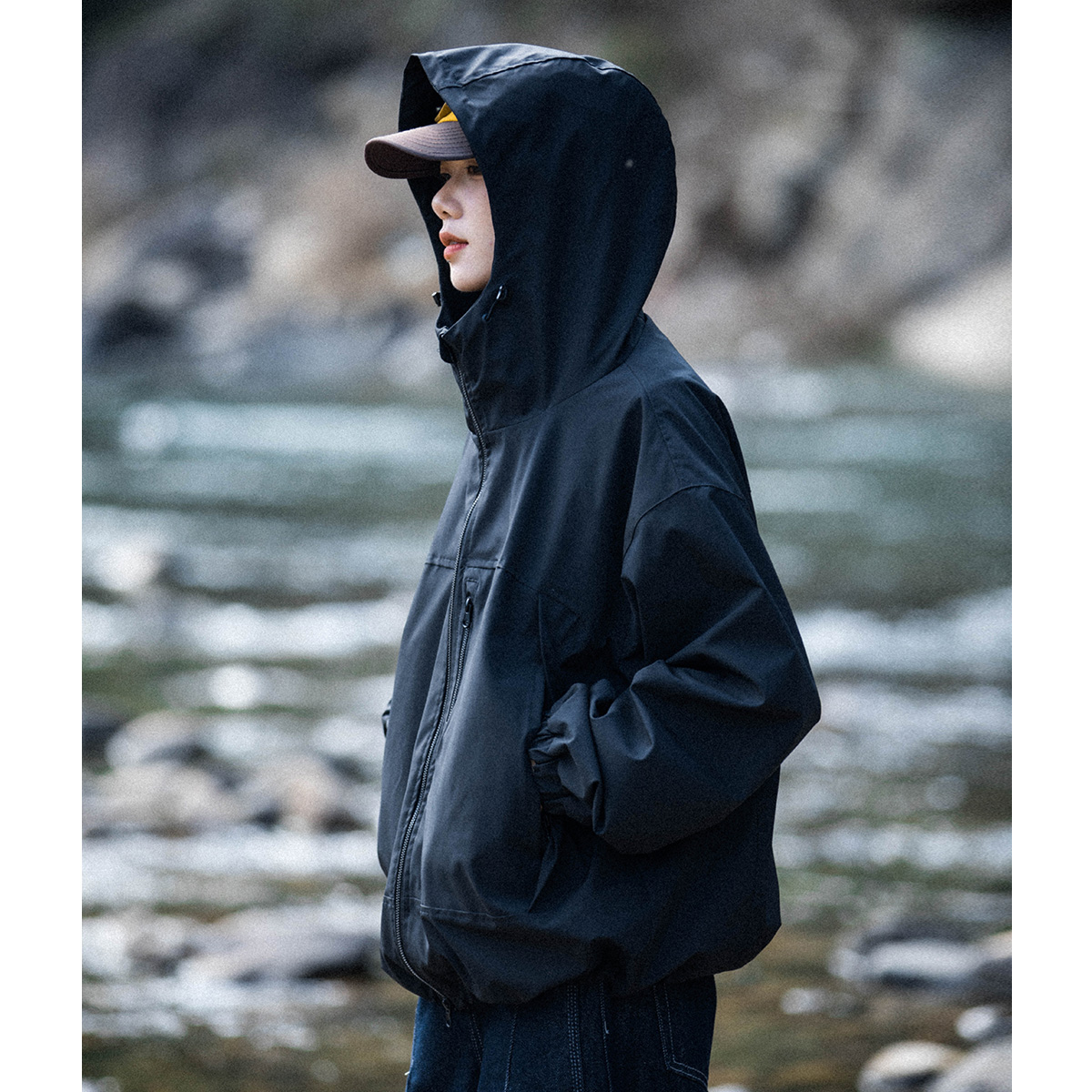 防水软壳夹克外套旅游连帽冲锋衣