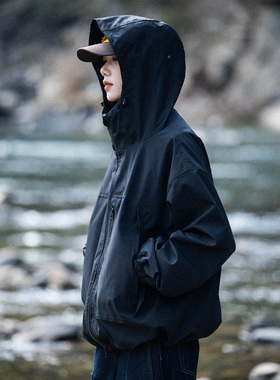 MountainValley户外防水软壳休闲通勤夹克外套男女旅游连帽冲锋衣