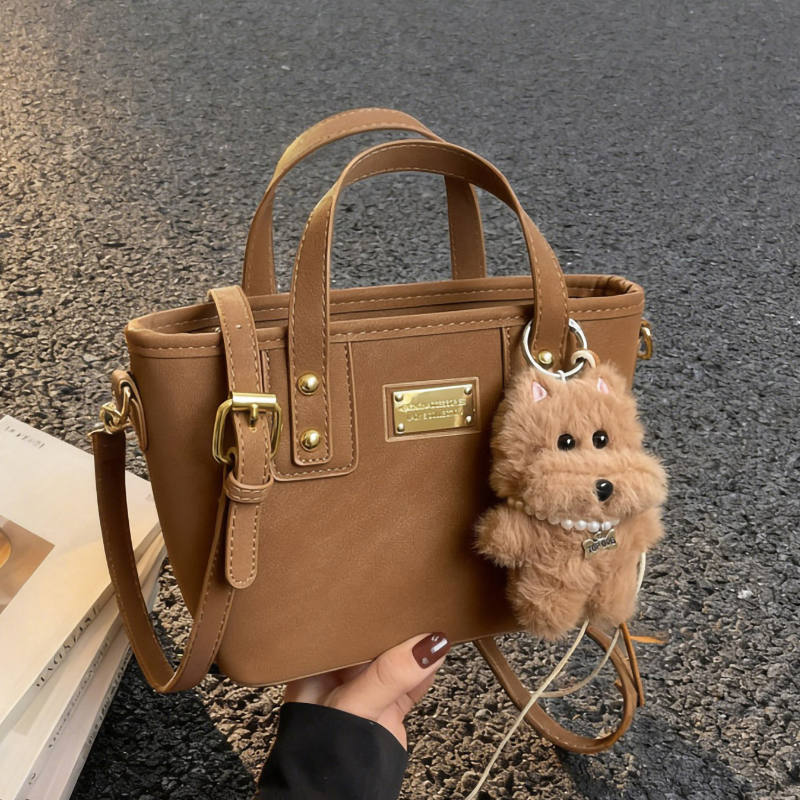 复古洋气小众手提水桶包女秋冬2025新款时尚斜挎包超火上班小拎包