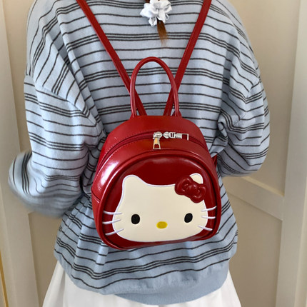 卡通可爱HelloKitty迷你小包包女2025新款百搭双肩包外出旅游背包